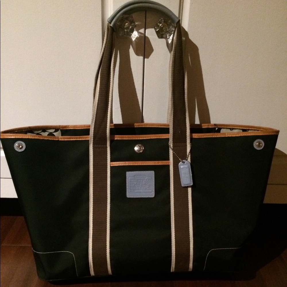 Coach Hamptons Nylon Shoulder Tote